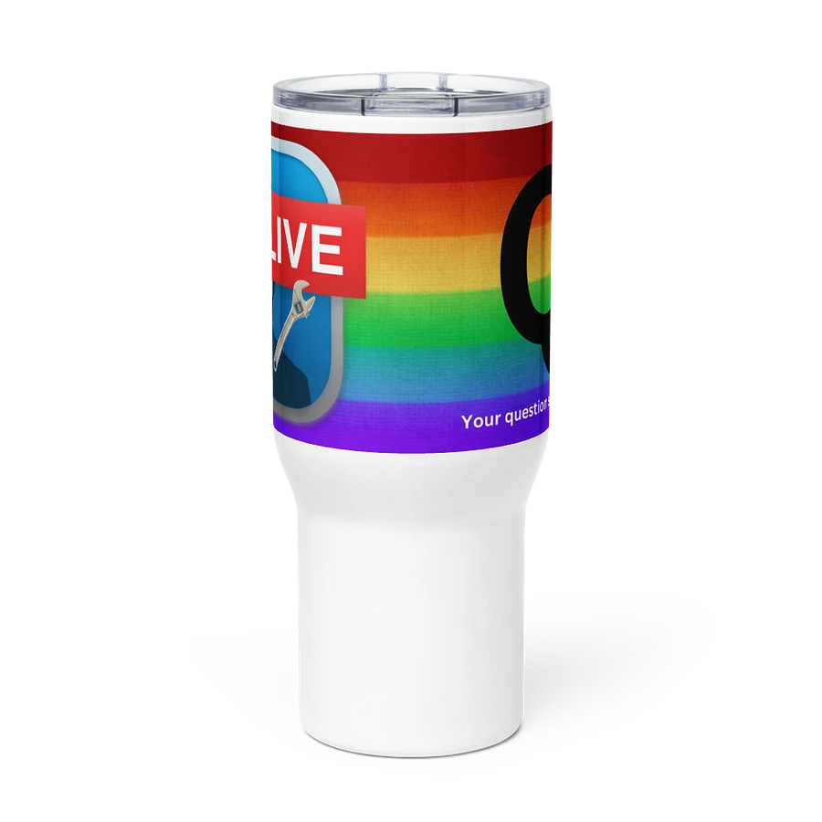 Mr. Moderator Rainbow Travel Mug (25oz) - Right-Handed Edition product image (2)