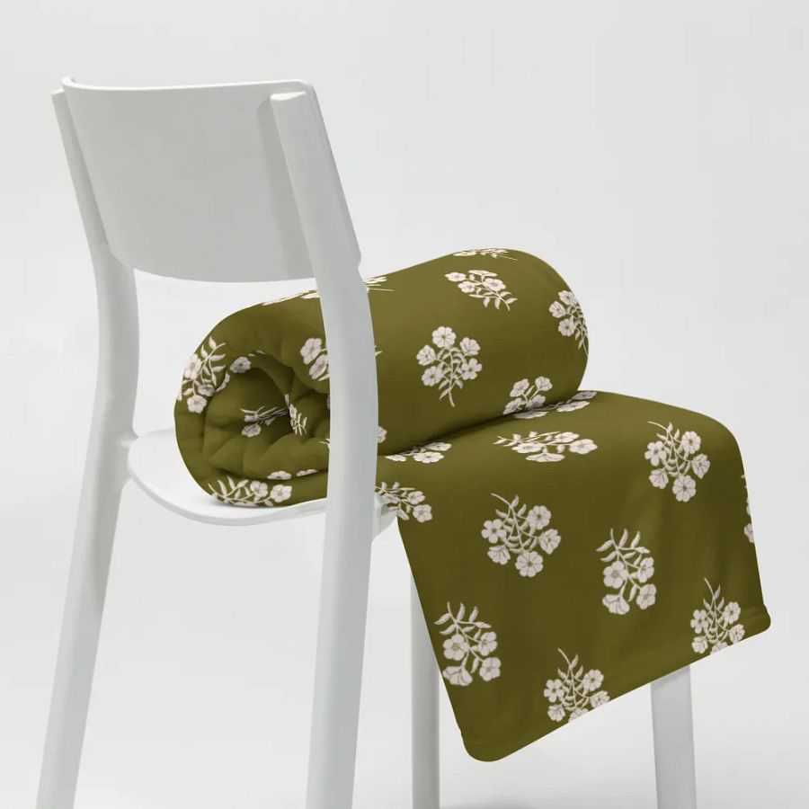 Alpine Cascade - Green and Creme - Throw Blanket product image (11)