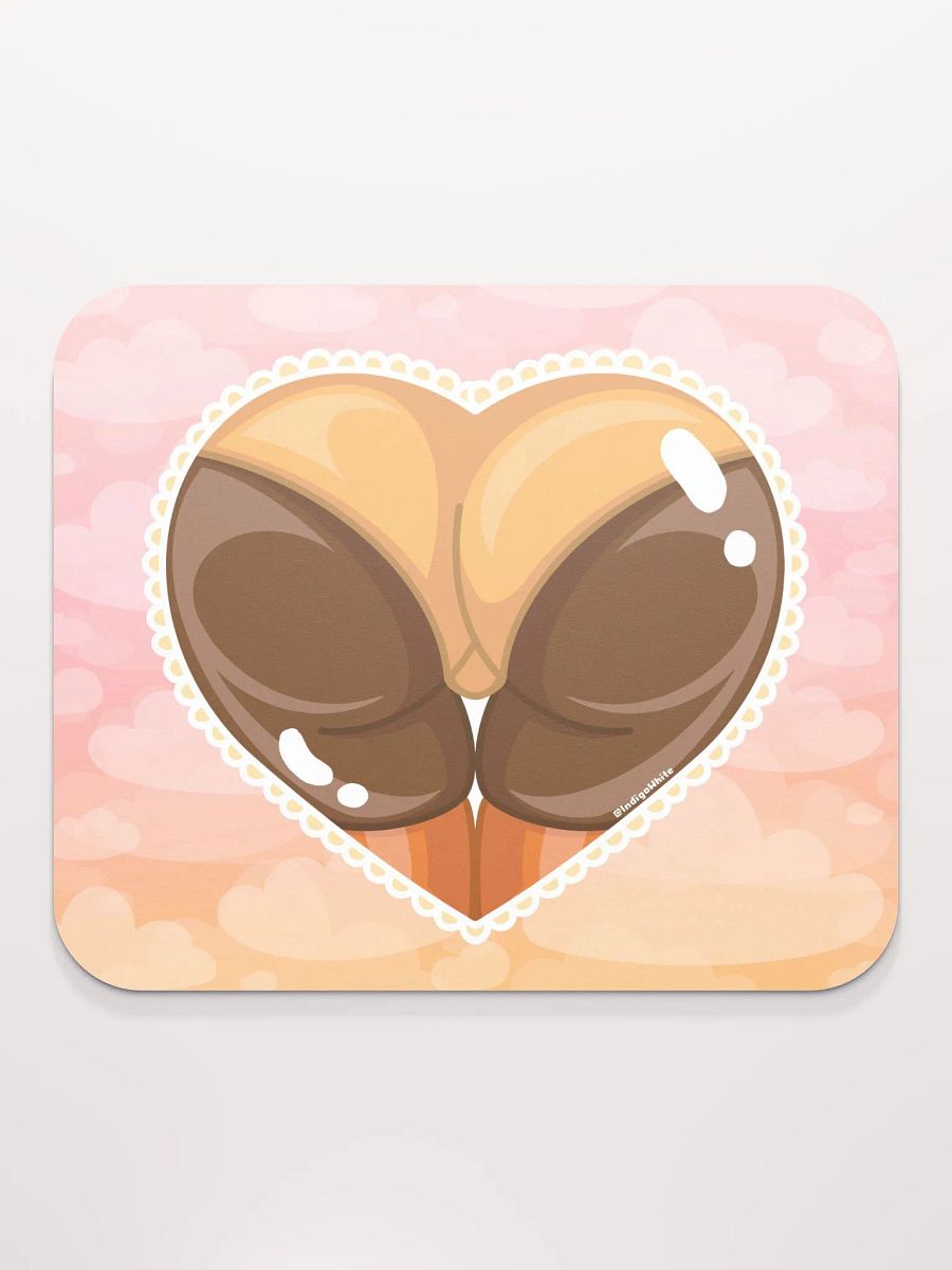 Orange Heart Booty Mousepad product image (2)