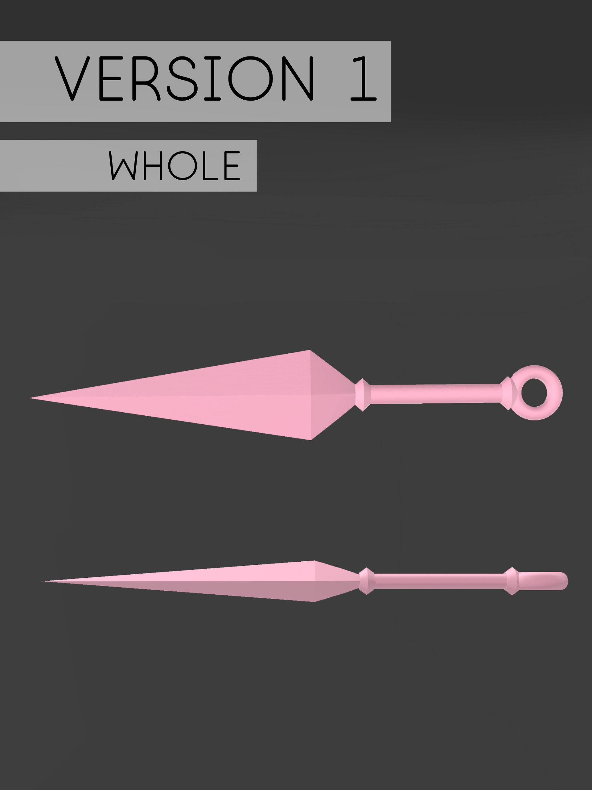 Leaf Kunai STL File product image (3)