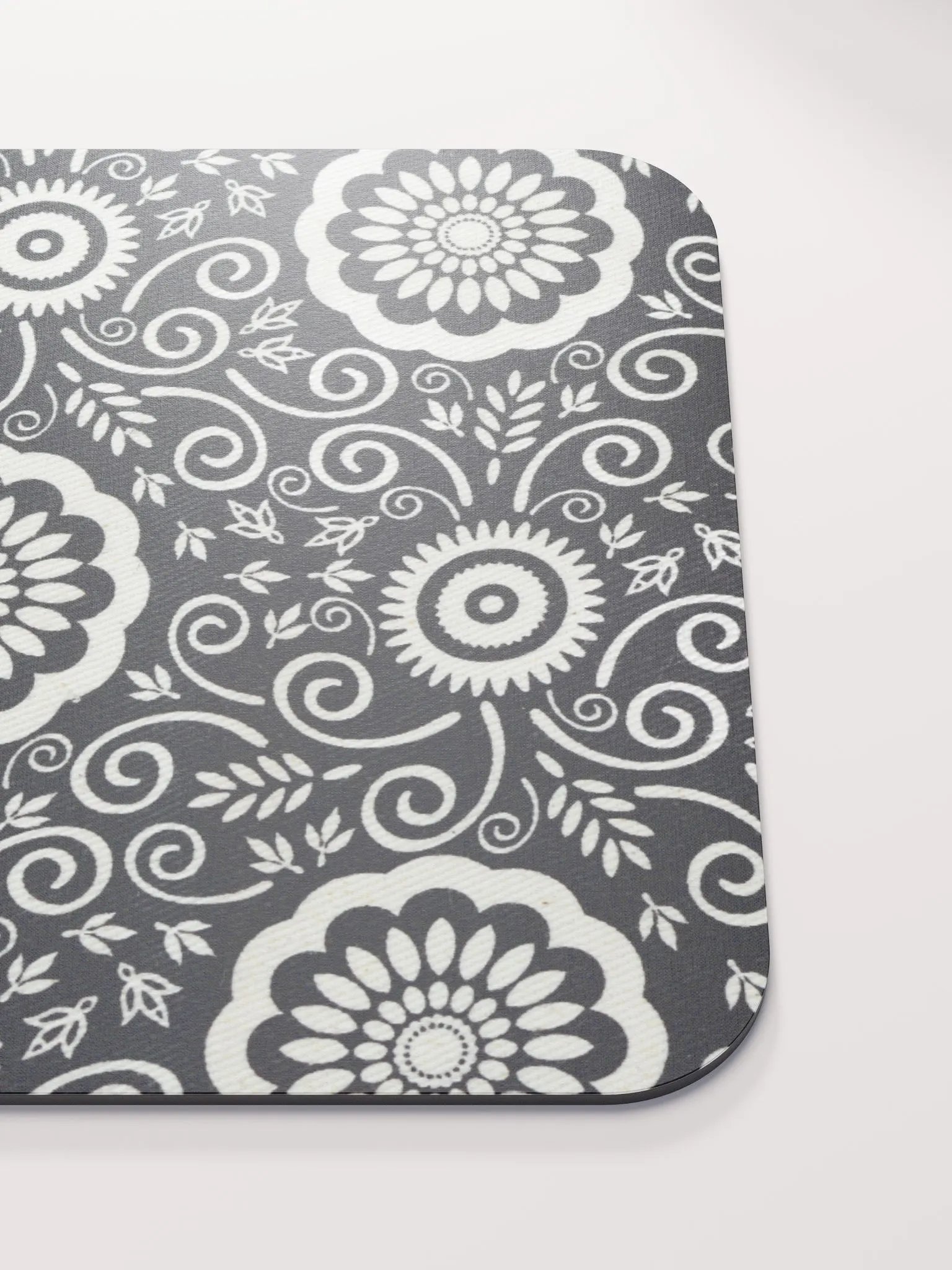 Monochrome Floral Mouse Pad product image (5)