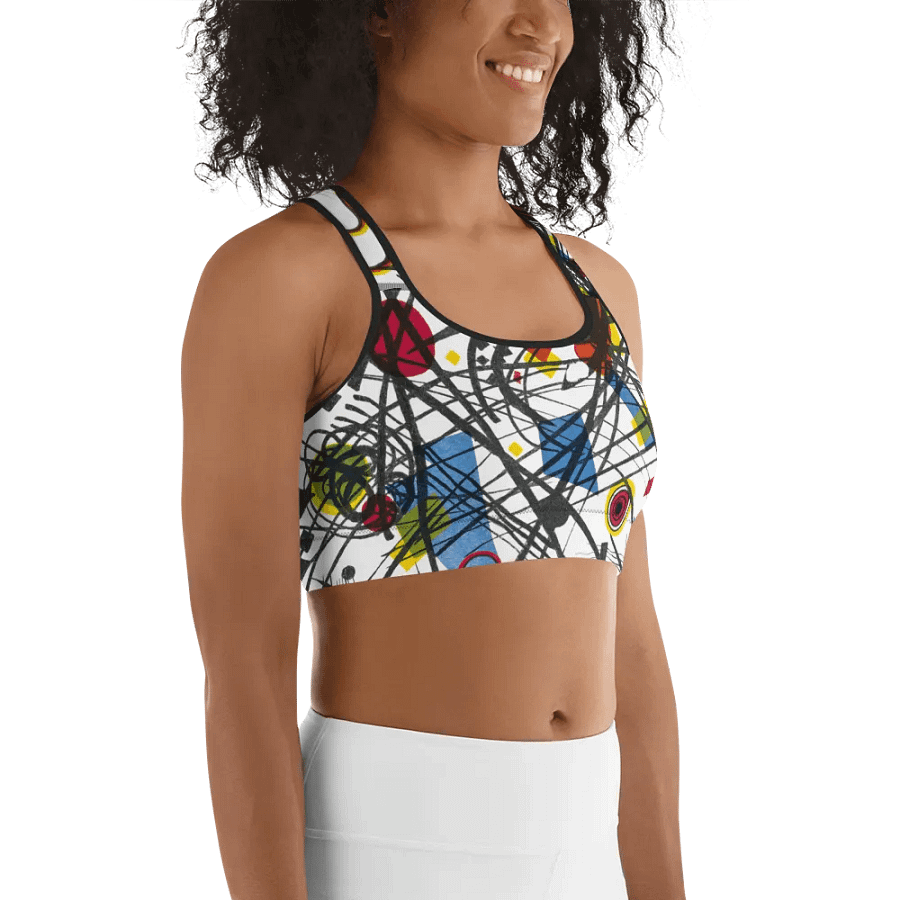 Abstract Lithographic Pattern Design Sports Bra - V3 product image (11)