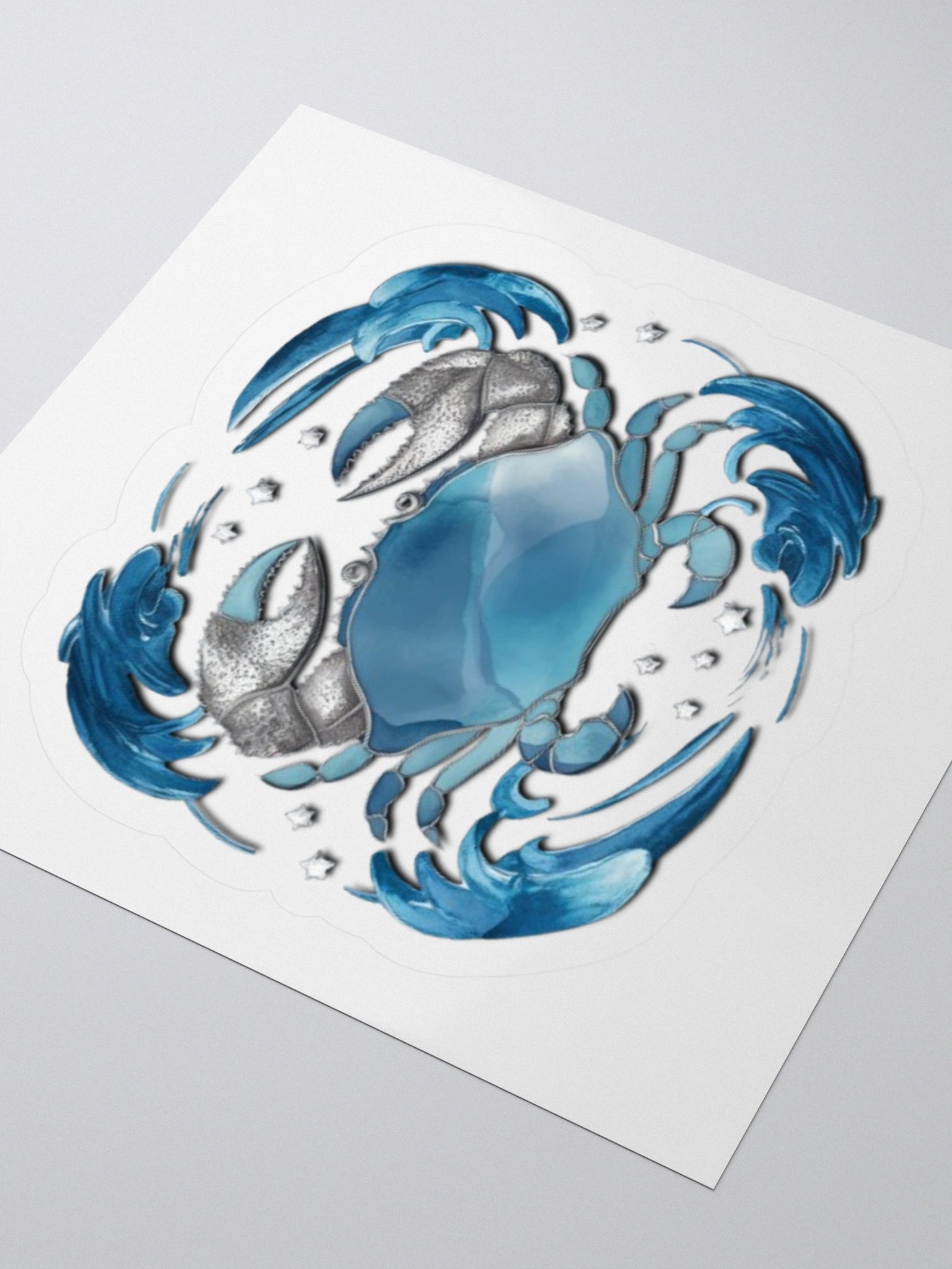 Cancer Zodiac Crab Kiss-Cut Sticker product image (9)