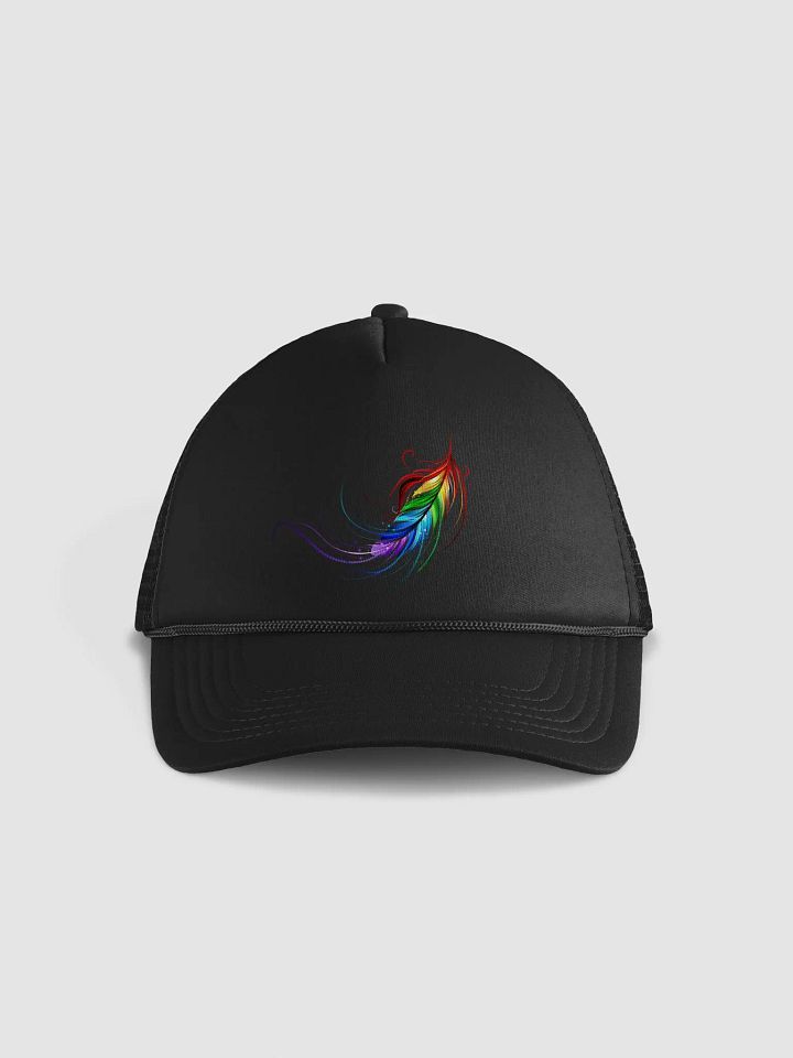 Whimsical Rainbow Feather Foam Trucker Hat product image (1)