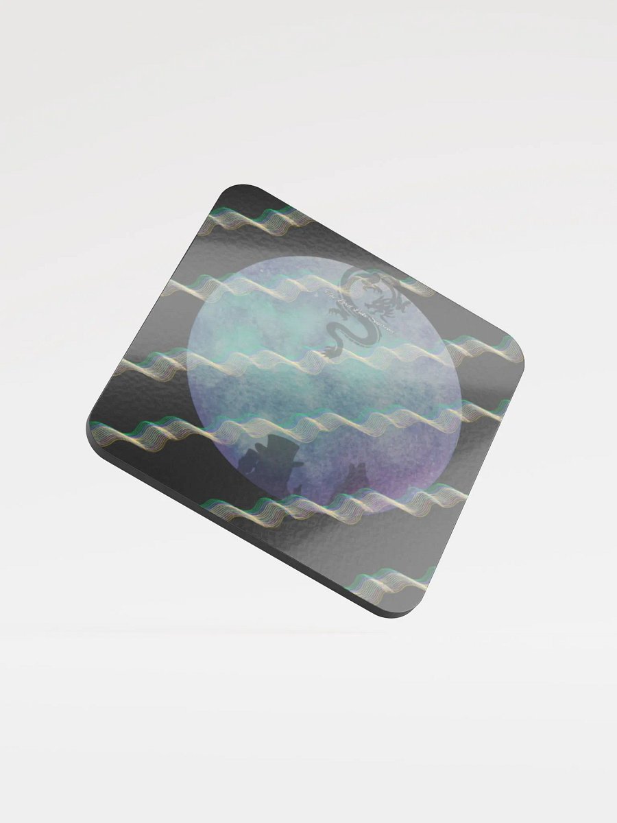 Moonlight Retro wave Glossed Cork Coaster product image (1)