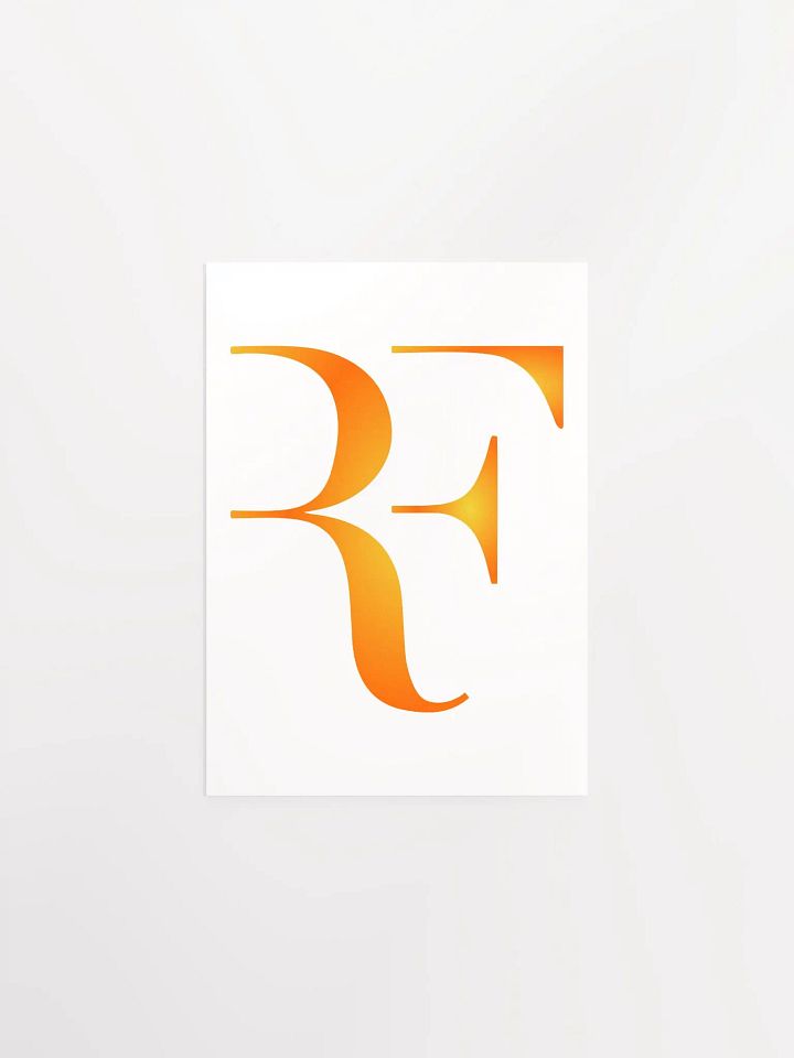 Living legend roger federrer austalian open Orange Gradient Poster product image (11)