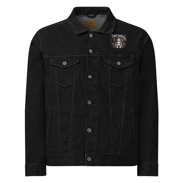Midnight Veil Designs Lost Souls Astronaut Denim Jacket - Black Denim (S-2XL) product image (1)