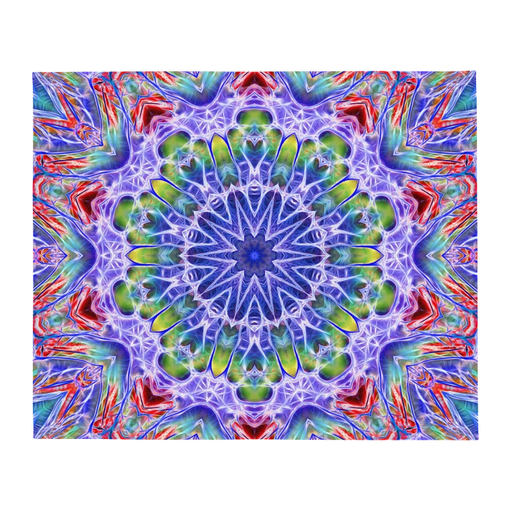 Blue Red Kaleidoscope Throw Blanket product image (13)
