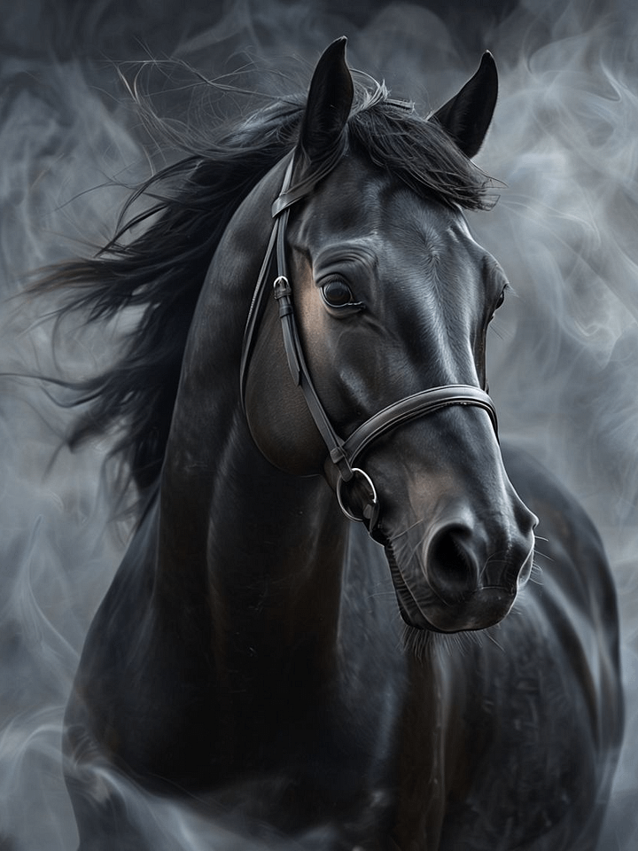 Misty Motion Horse Framed Poster product image (1)