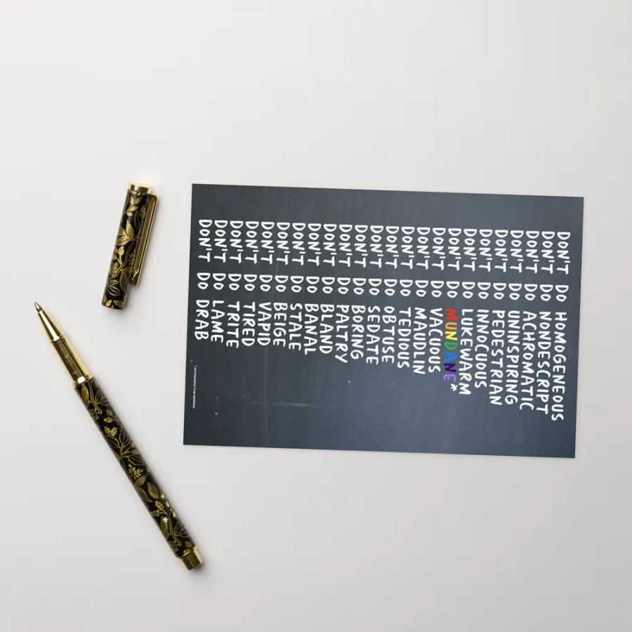 Mundane Series Greeting Card - justadandak.com [don't do / colour / portrait] product image (8)