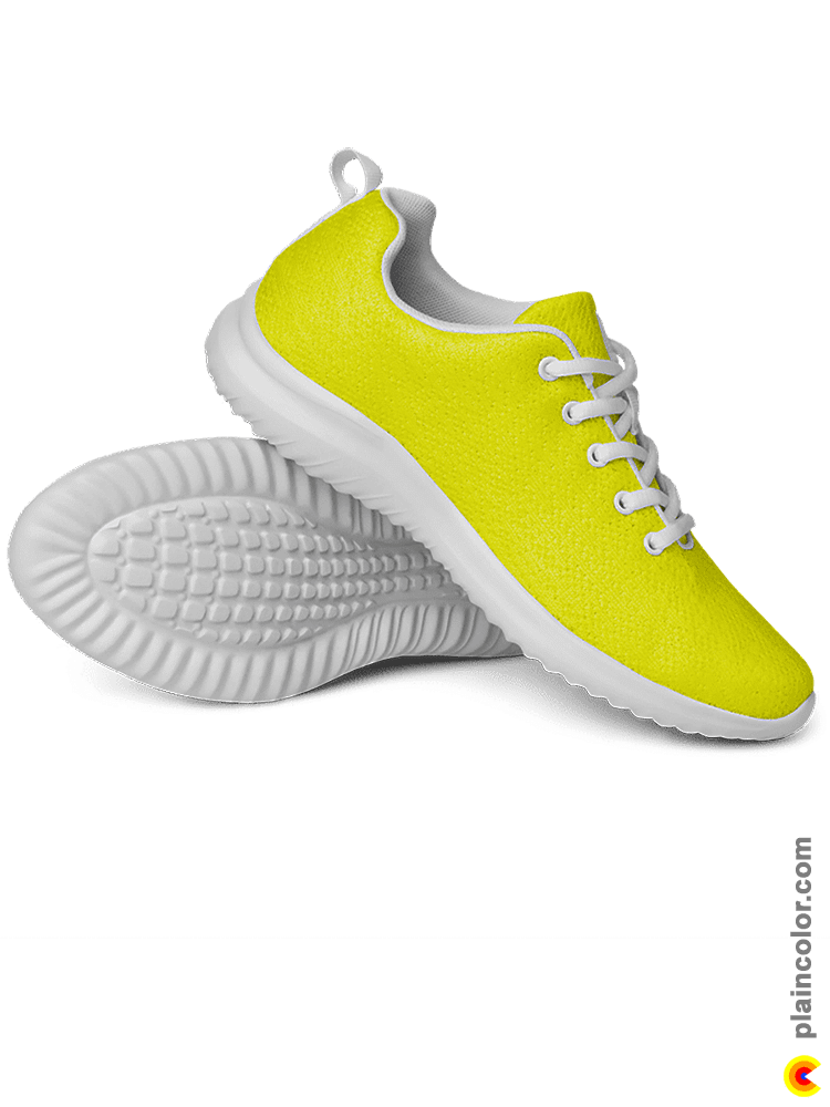 Women's Bright Yellow Athletic Shoes Lace-up Sneakers product image (4)