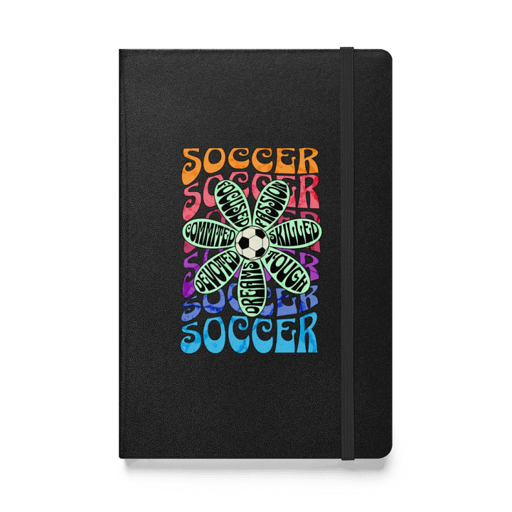Flower Soccer Motivational Passion Hardcover Notebook product image (1)