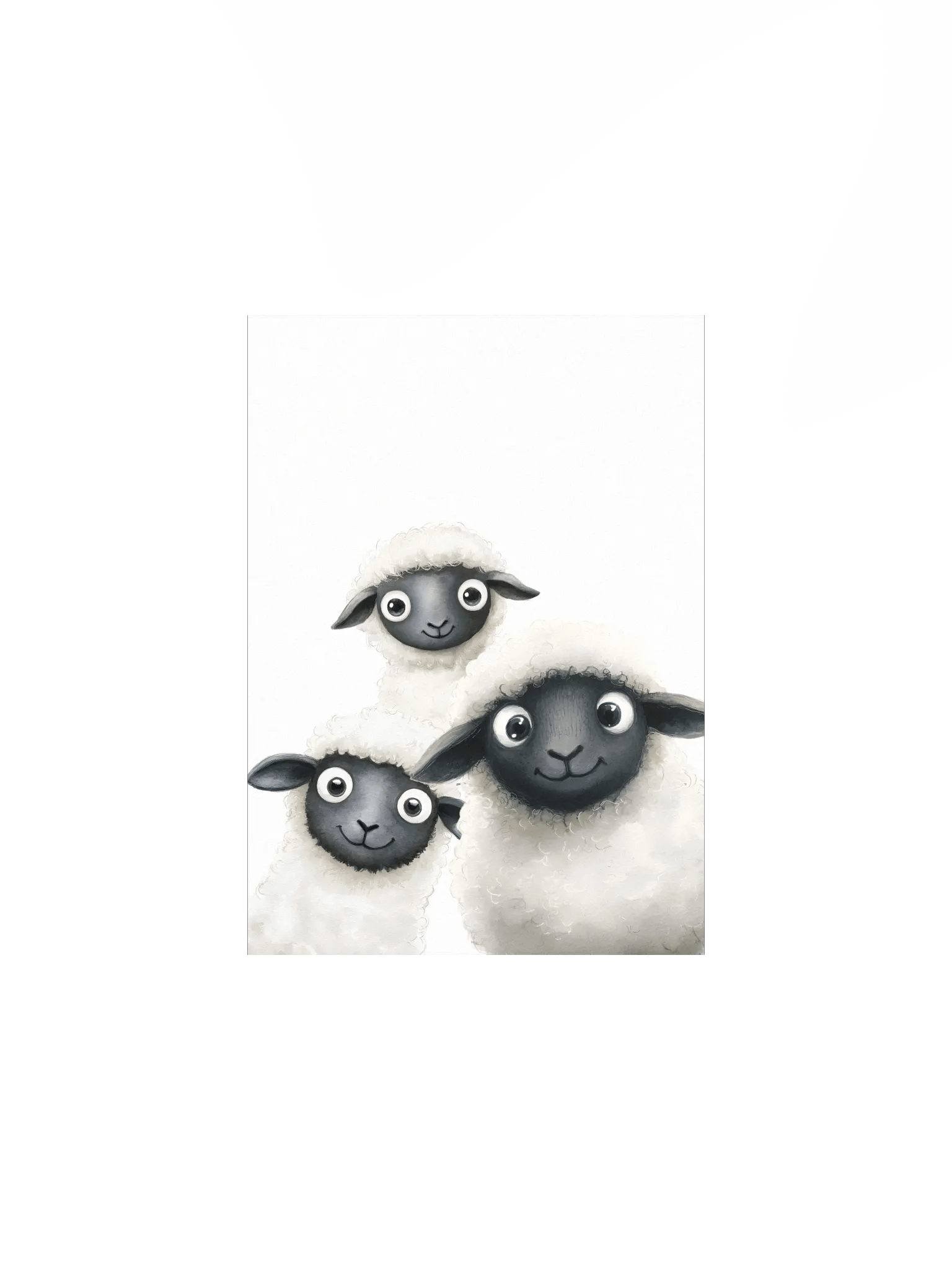 Quirky Trio Sheep, Farm Nursery Print product image (2)