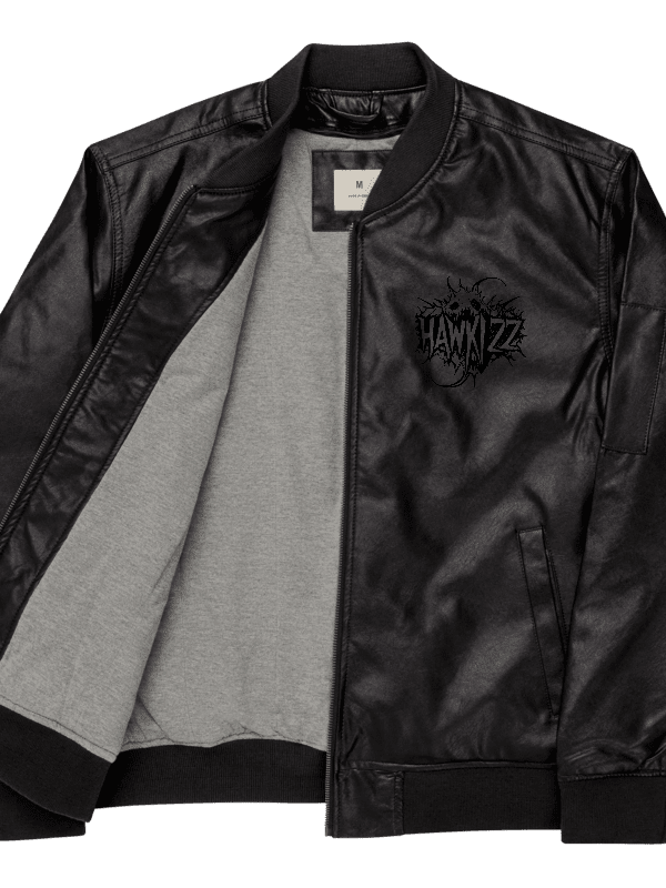 Sleek Rebel Faux Leather Bomber Jacket product image (1)