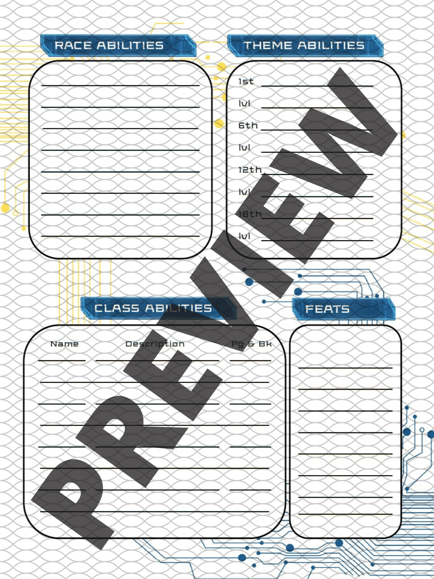Starfinder Compatable Character Sheet product image (4)