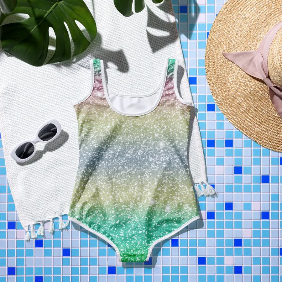 Glitter Unicorn Texture Design Youth Swimsuit (1) product image (7)
