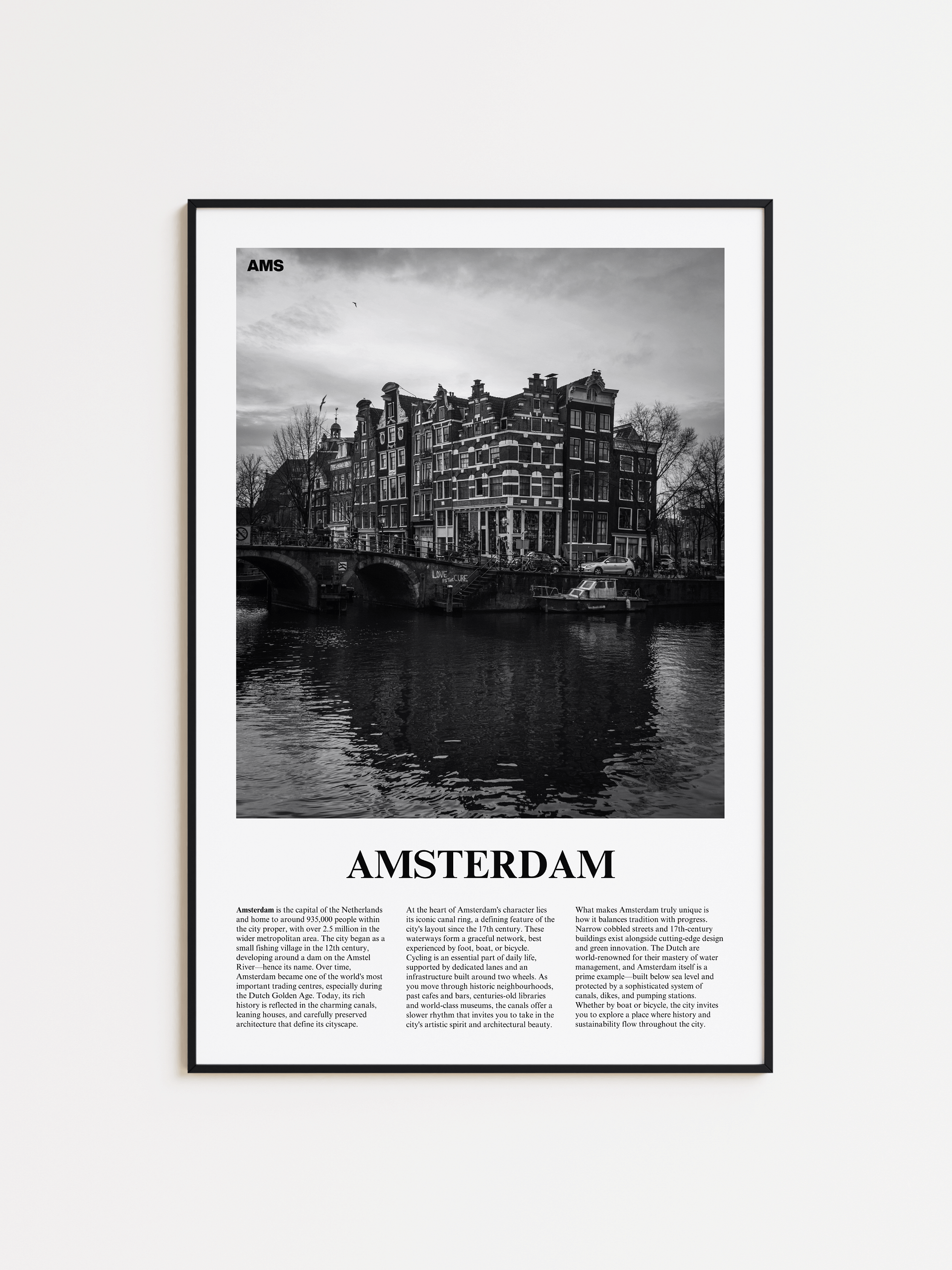 Amsterdam 04 Newspaper Poster | Framed product image (1)