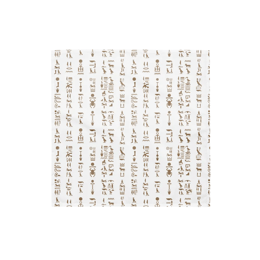 Isis White Hieroglyphs Queen Goddess Bandana product image (1)