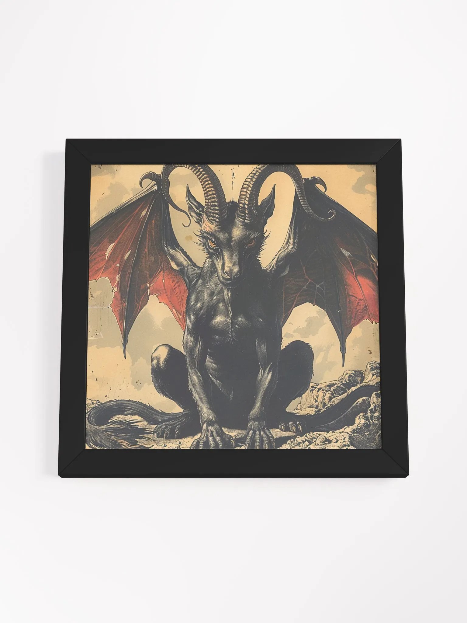 Winged Jersey Devil Cryptid Framed Wall Art product image (4)