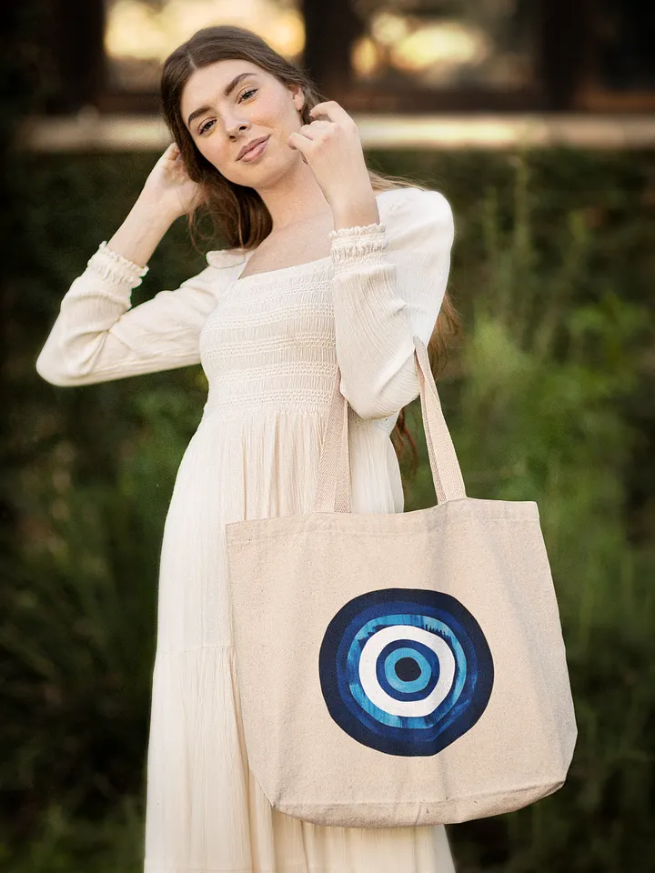 Blue Mati Organic Cotton Tote in Natural – Protection & Style in One product image (2)