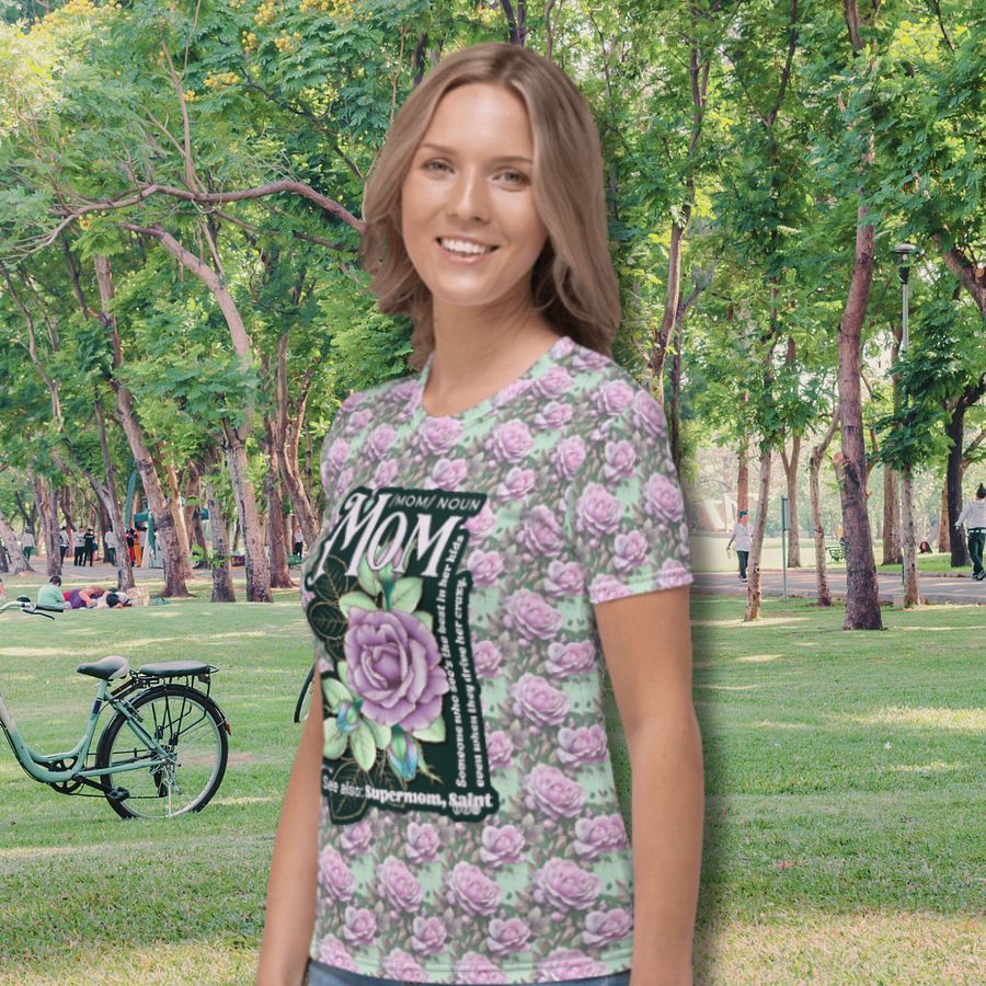Funny Mom Floral All Over Print T-shirt product image (6)