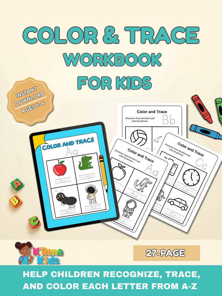 Color And Trace Workbook product image (1)