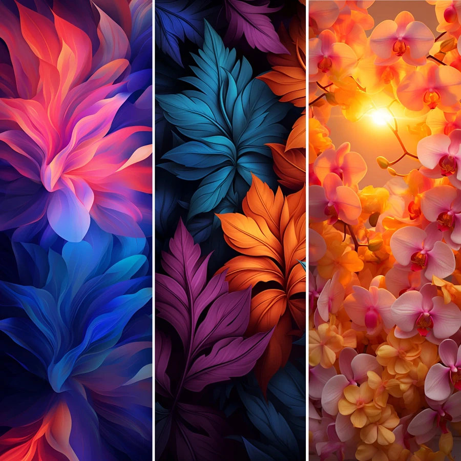 Crimson Twilight Gardens: Artistic Floral Harmony product image (2)