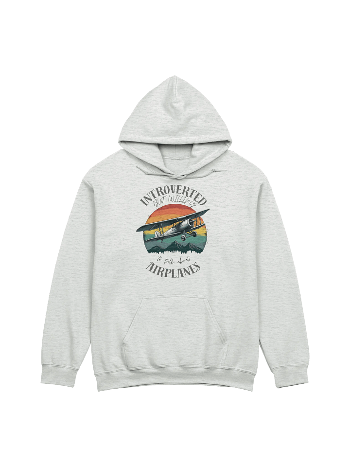 Introverted But willing to talk about airplanes hoodie product image (1)