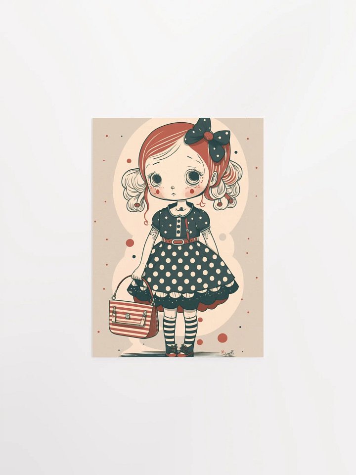 Whimsical Doll-Like Girl Matte Poster product image (1)