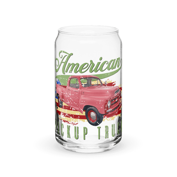 American Pickup Truck Men Women Adults Teens Kids Boys Girls Drinking Glass product image (2)