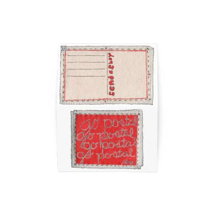 Go Postal Red 5 greeting card product image (2)