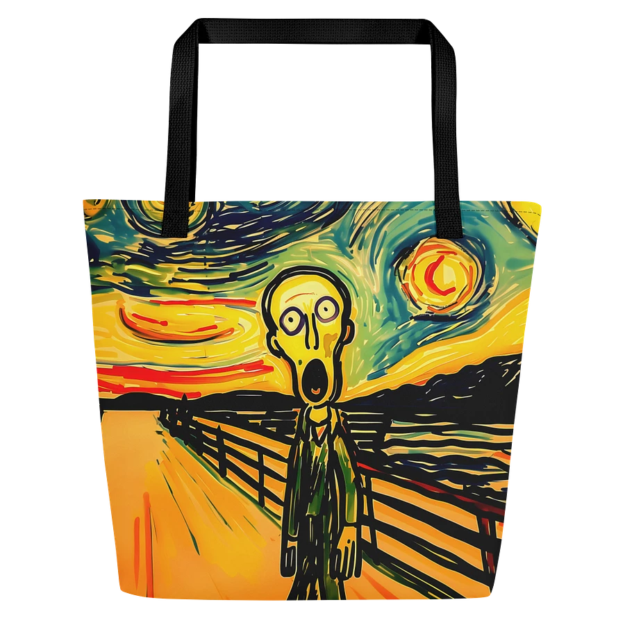 Tote Bag: Screaming Man Van Gogh Style Unique Quirky Design product image (3)