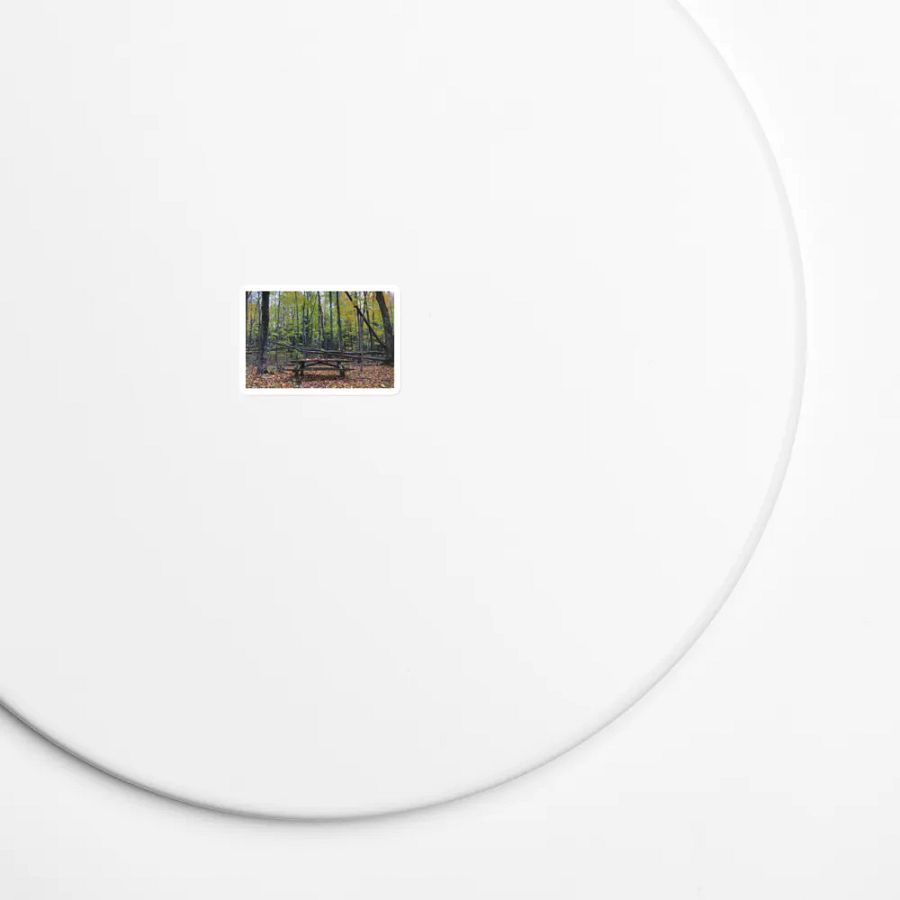 Nature Picnic Table in the Fall Die-Cut Magnet product image (5)