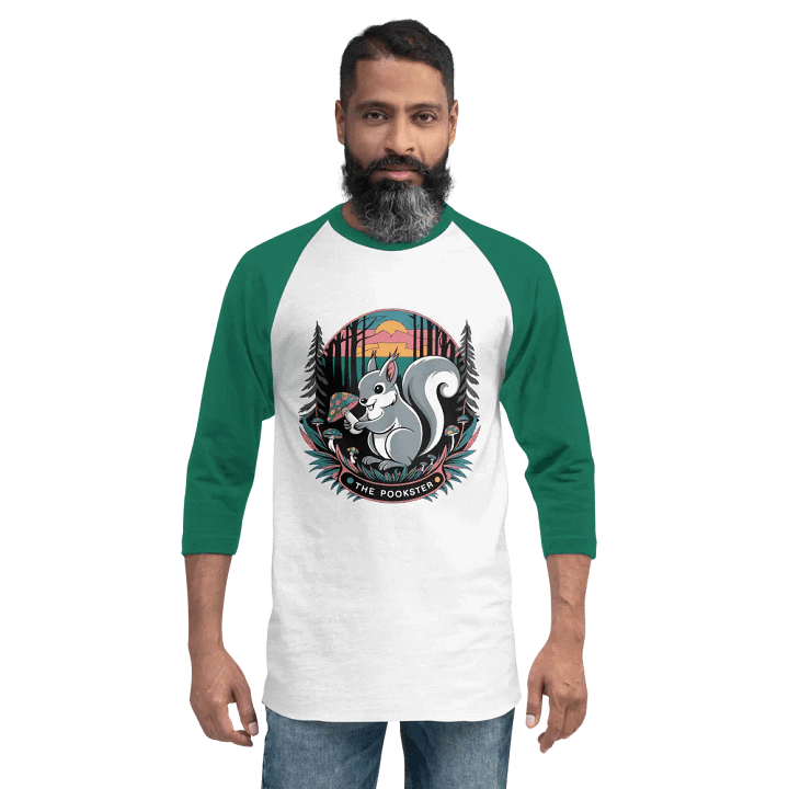 Sunset Mushroom Squirrel Raglan Tee product image (2)