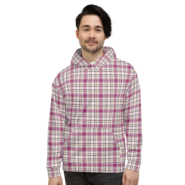 Magenta and Gray Plaid Hoodie product image (2)