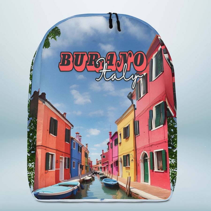 Burano Italy All Over Print Backpack product image (3)