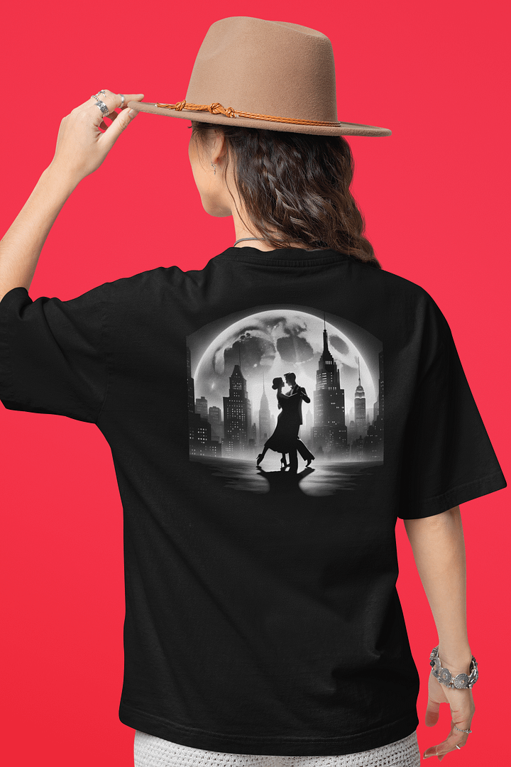 Lunar Rhapsody: A Rooftop Dance Under the Moon (Womens Tee) product image (2)
