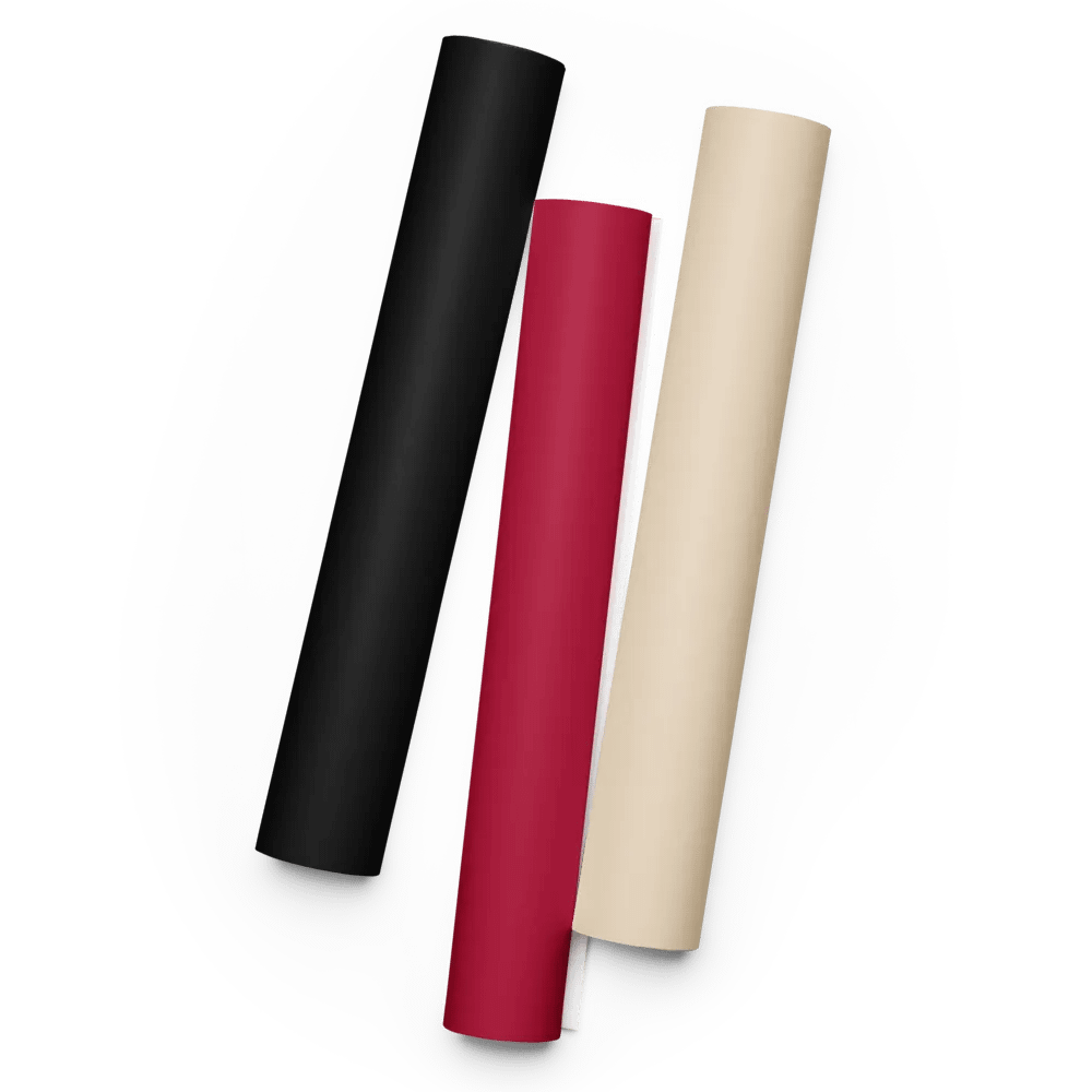 Mixed (Black, Red, Champagne) Solid Holiday Christmas Wrapping Paper Sheets (3) product image (1)