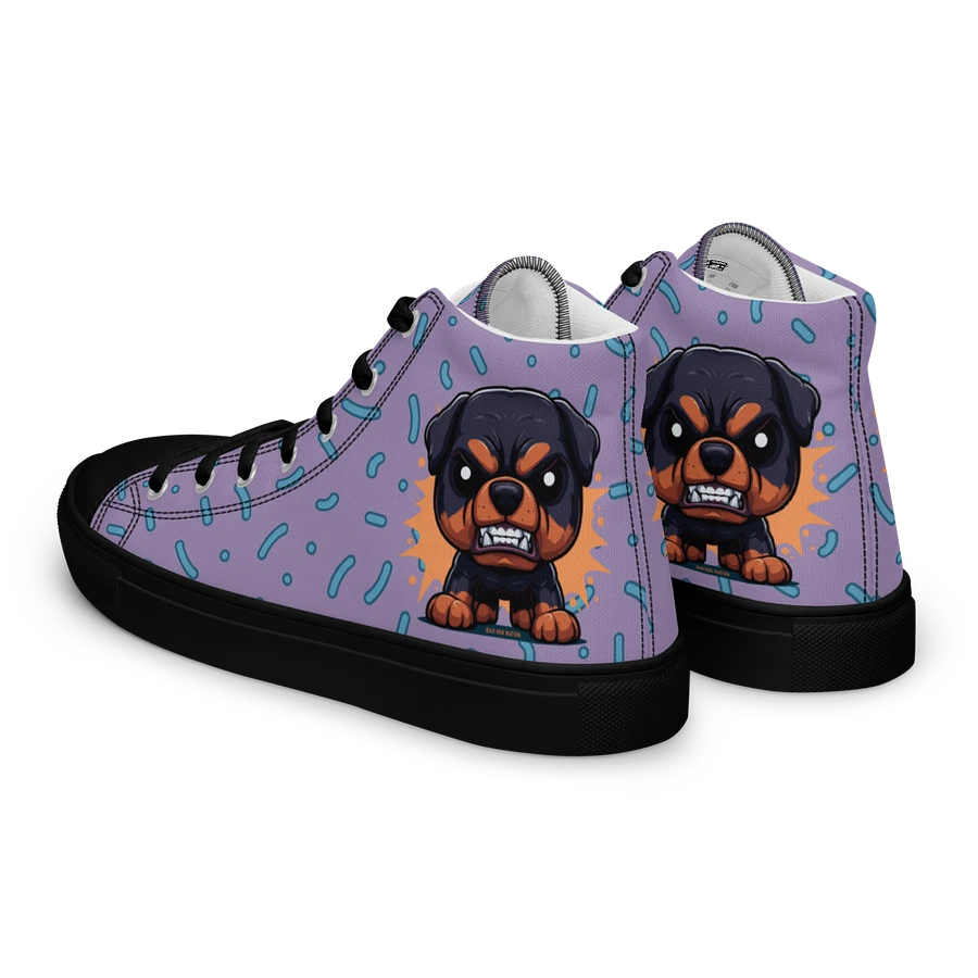 Rottweiler Angry Pup - Women's High Top Canvas Shoe product image (4)