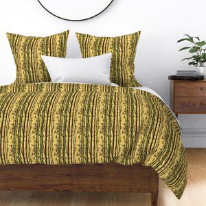 Seamless Pattern - Bamboo in Green and Brown on Yellow product image (2)