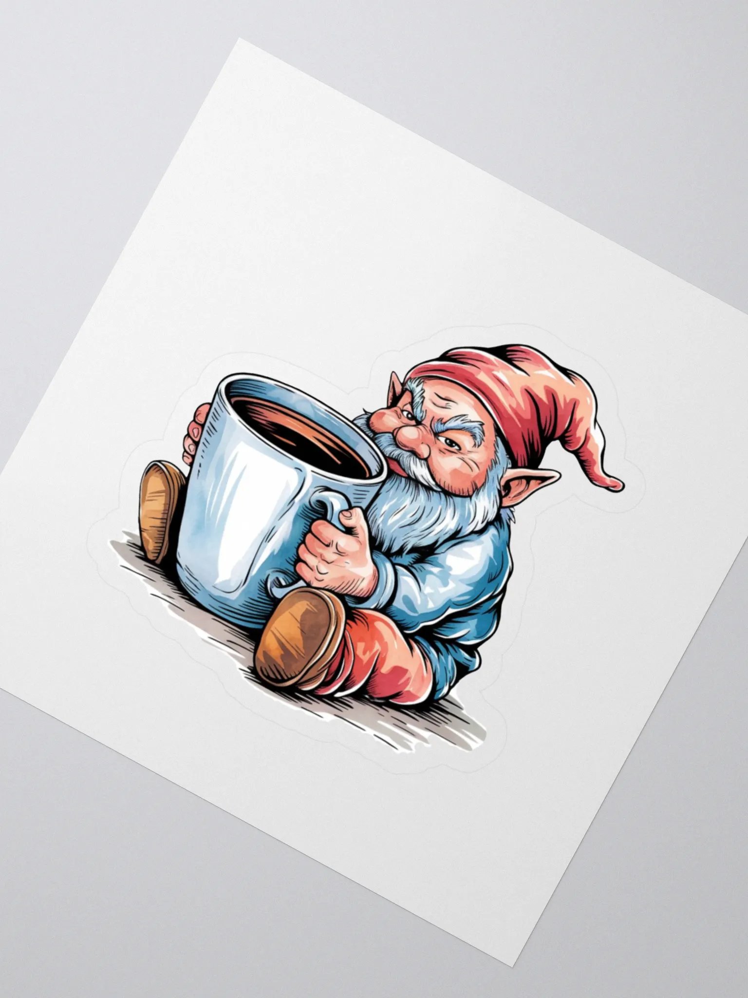 Coffee before Gnomie Sticker product image (2)