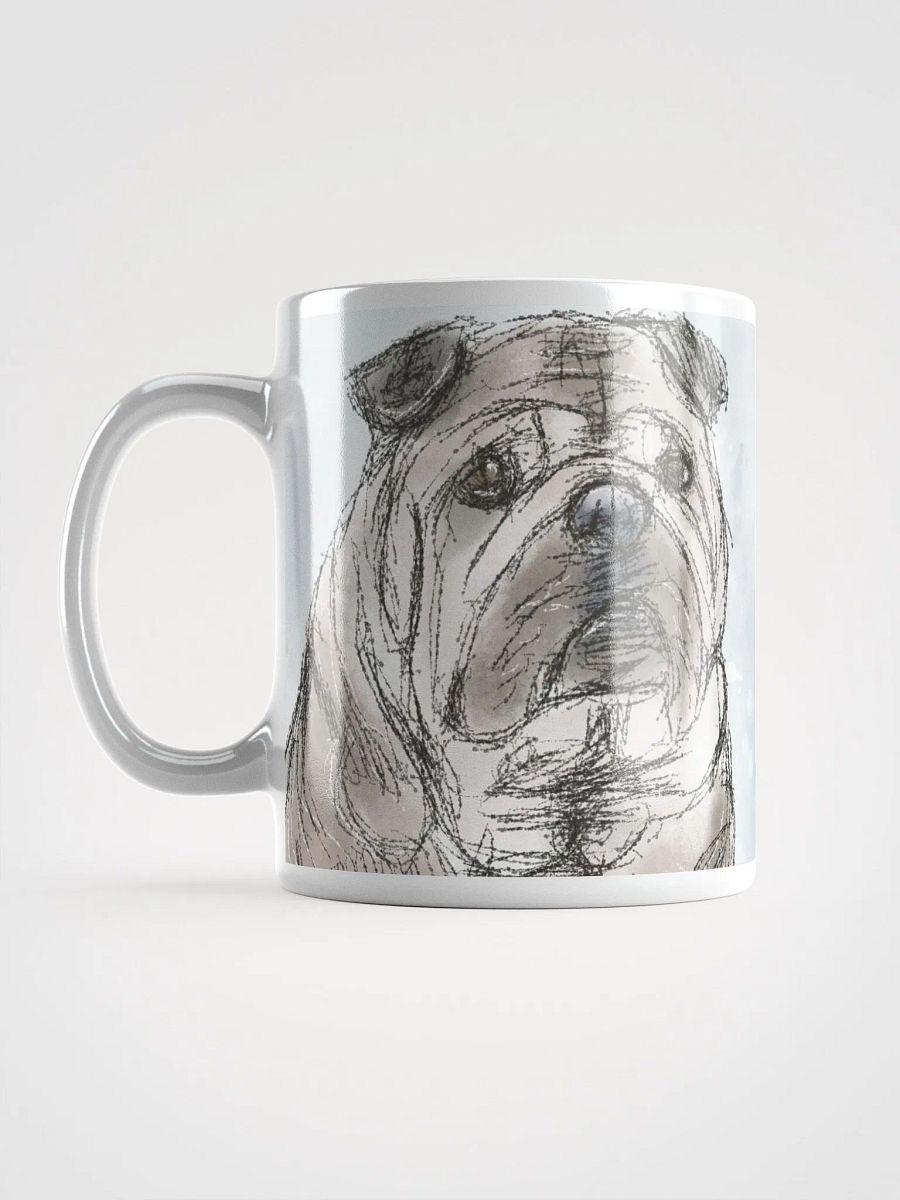 Pug Love Sketch White Glossy Mug product image (16)