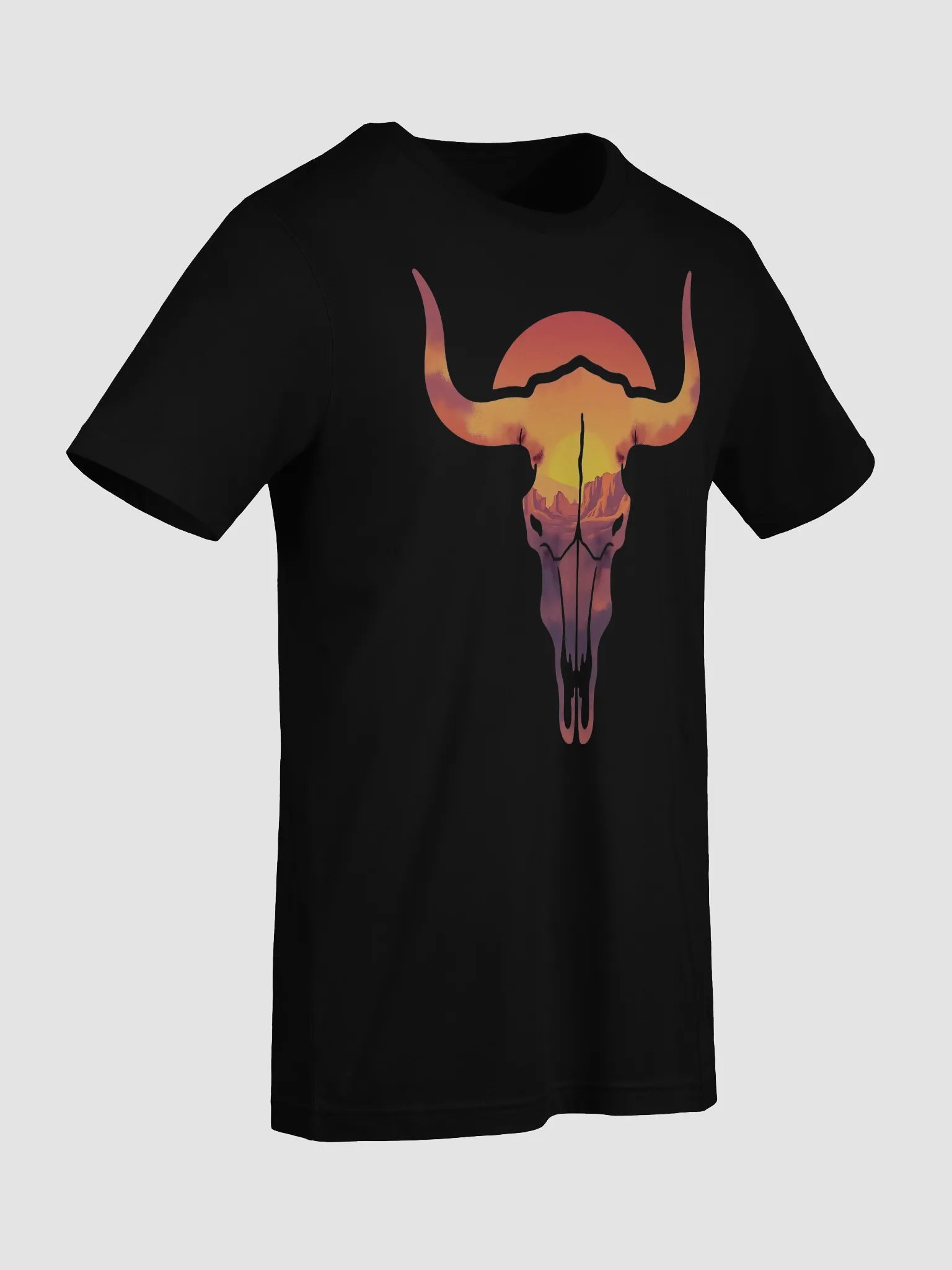 Southwestern Desert Sunset Steer Skull Vintage Art product image (10)