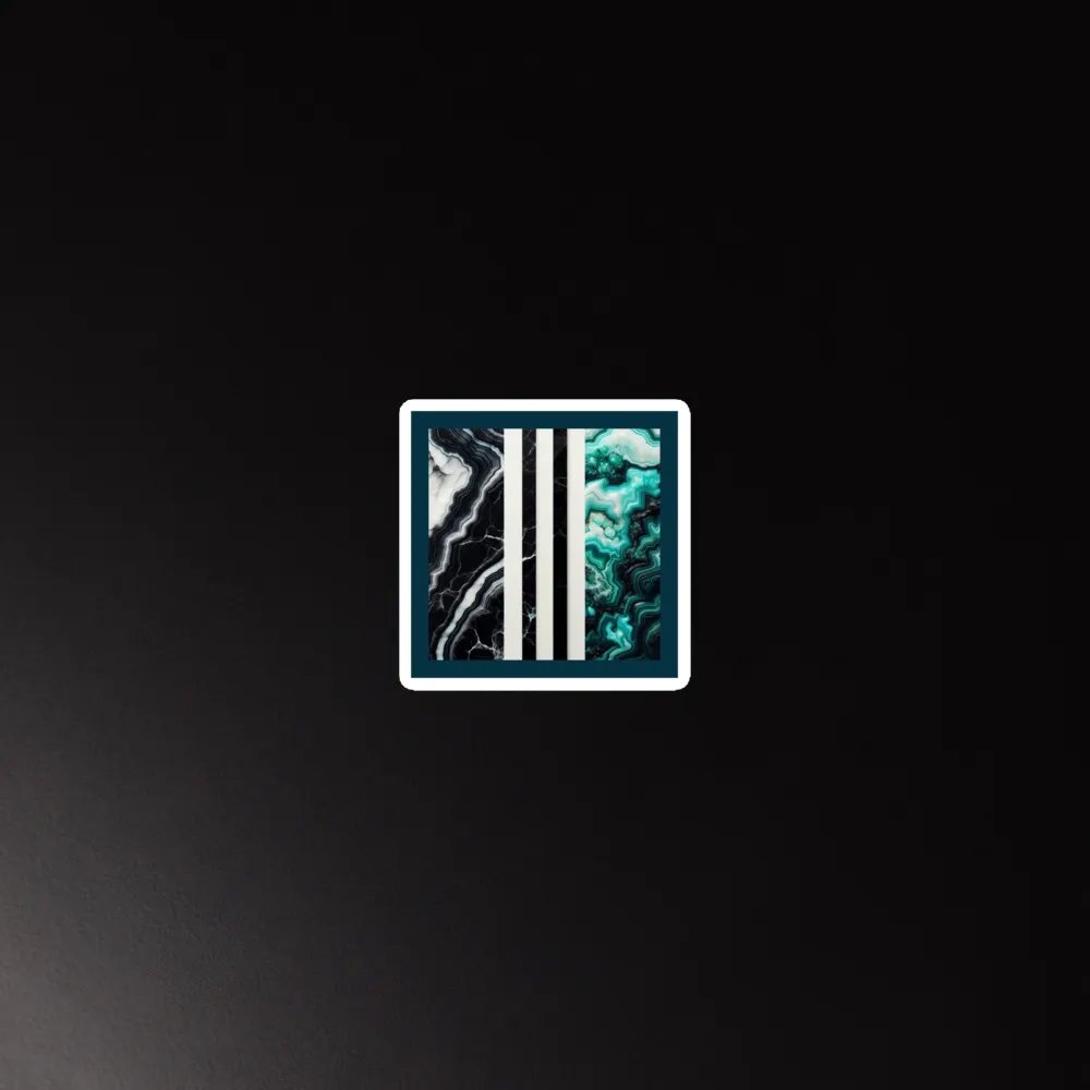 Marble & Malachite Fusion , Slimline, Die-Cut Magnet product image (3)