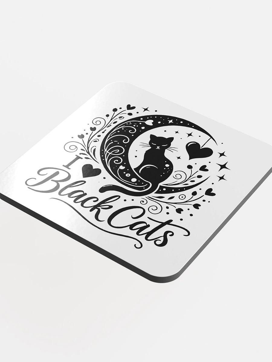 I Love Black Cats Coaster product image (4)