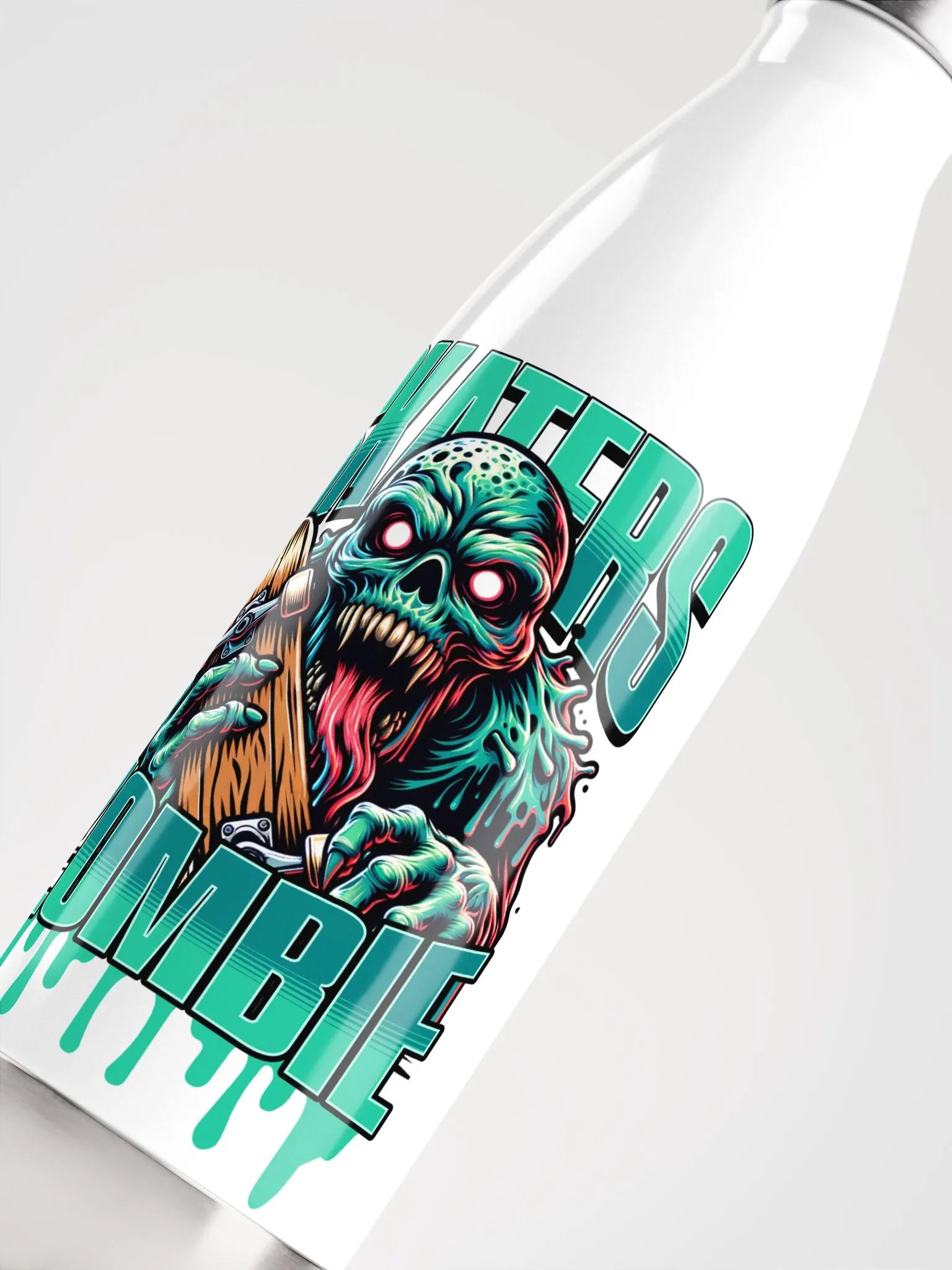 Glowing Zombie Skaters Stainless Steel Water Bottle product image (9)