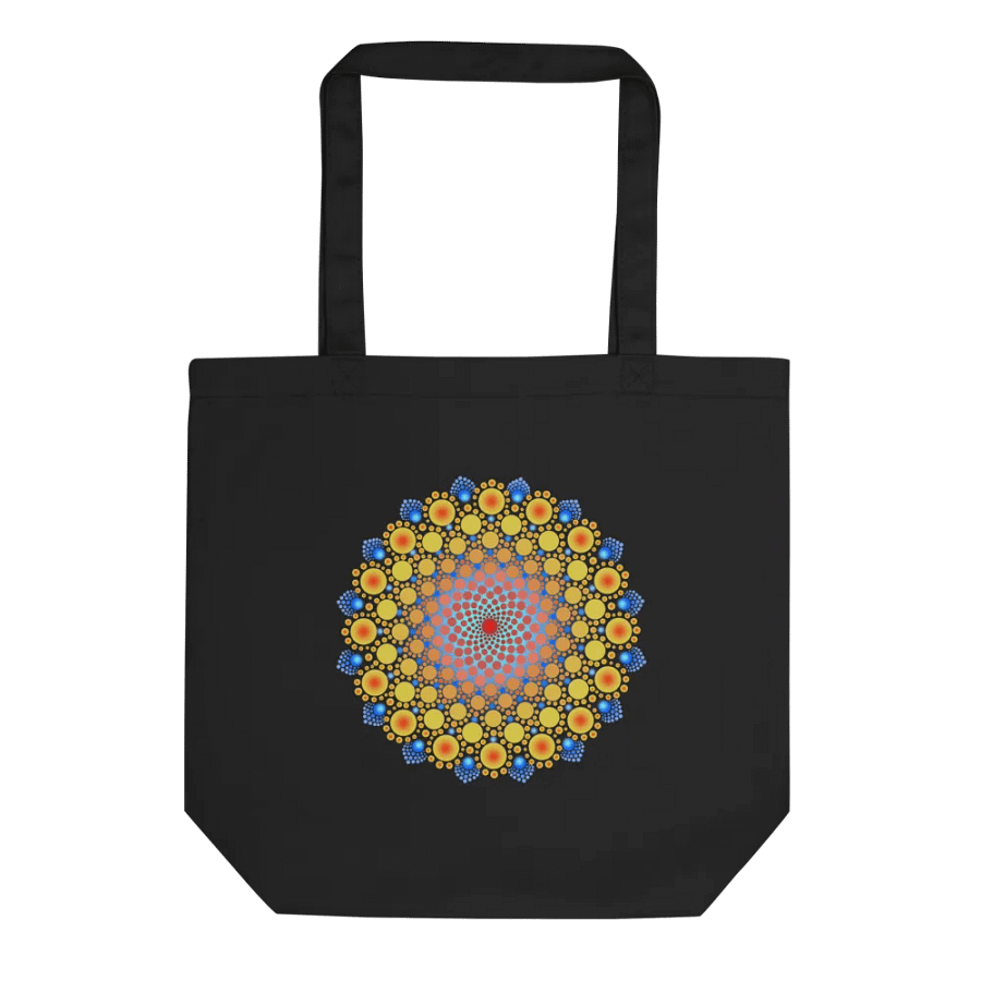 Orange Sunflower Mandala Eco-Friendly Tote Bag product image (4)