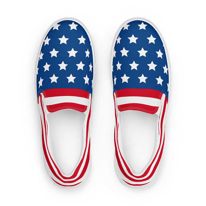 Patriotic Stripes Men's Slip-On Shoes product image (1)
