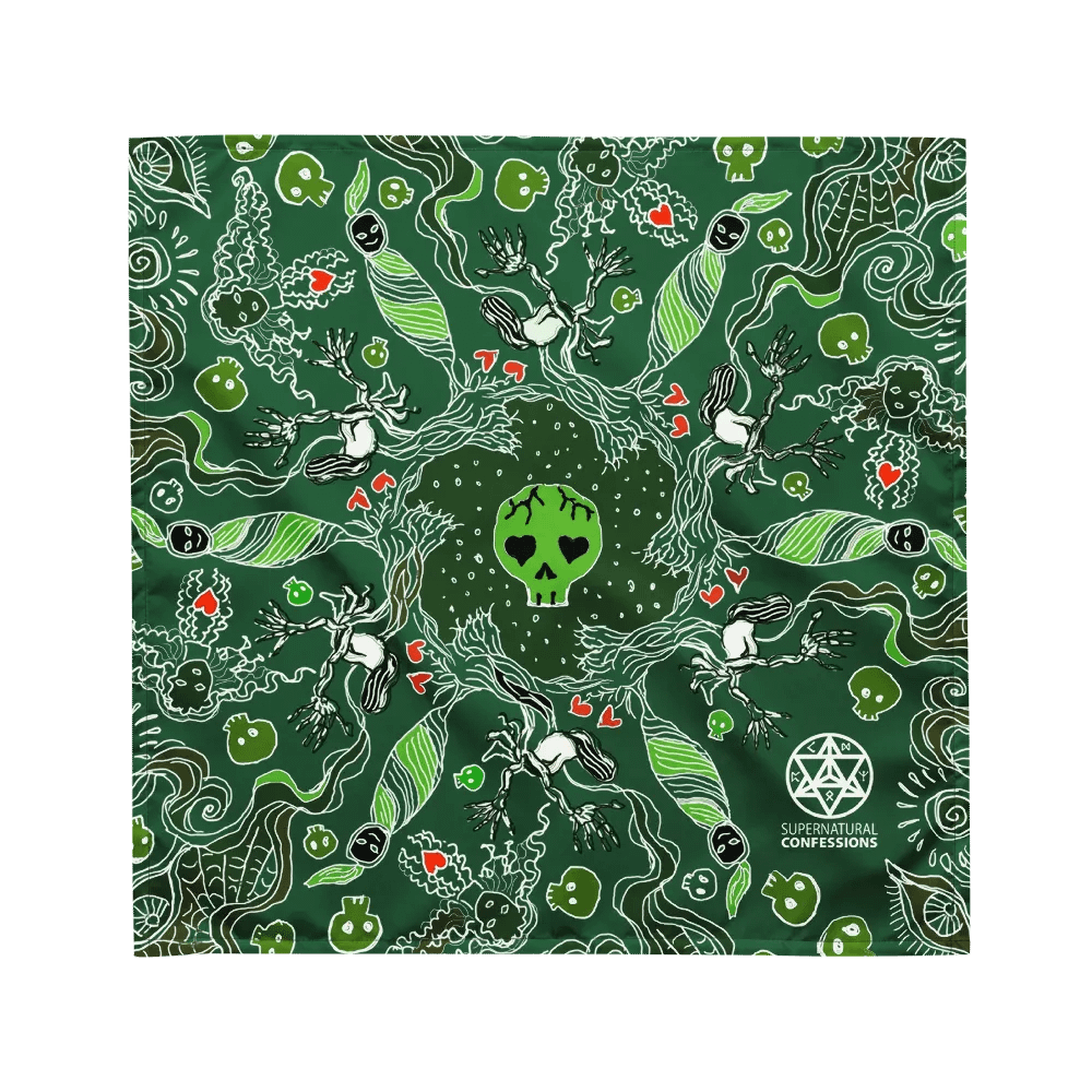 Skulls x Love Bandana Green (21