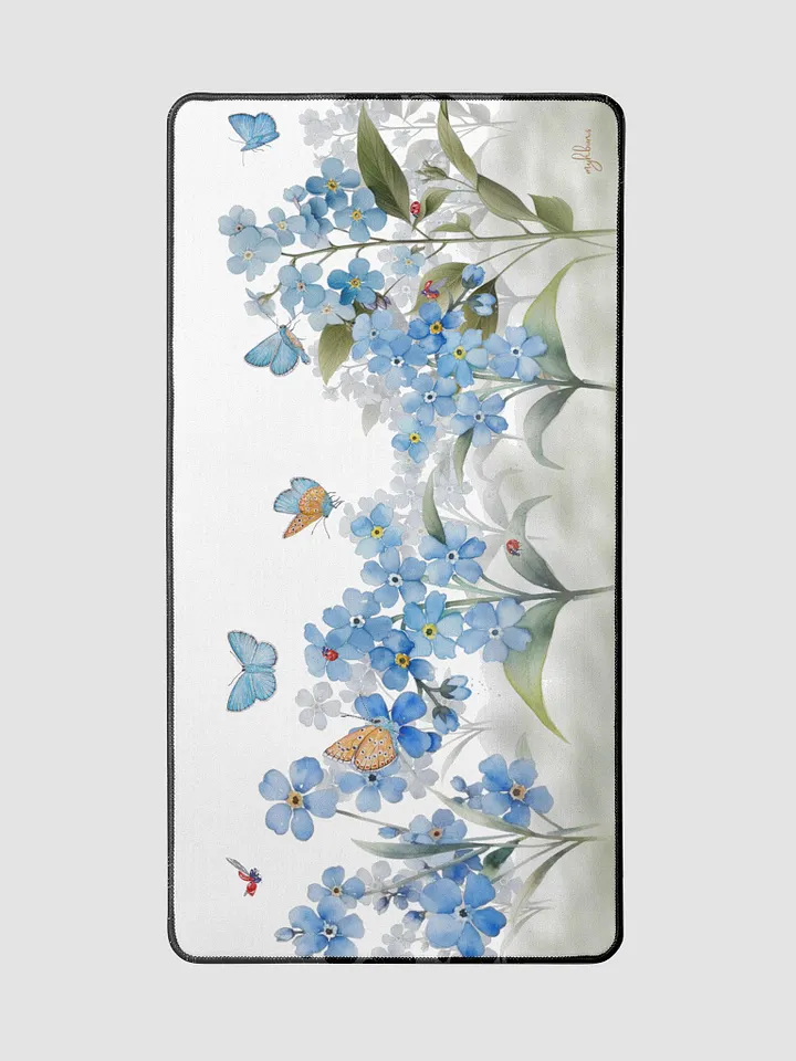 Forget-Me-Not Whispers Desk Mat | Large Anti-Slip Mouse Pad with Supportive Comfort product image (2)